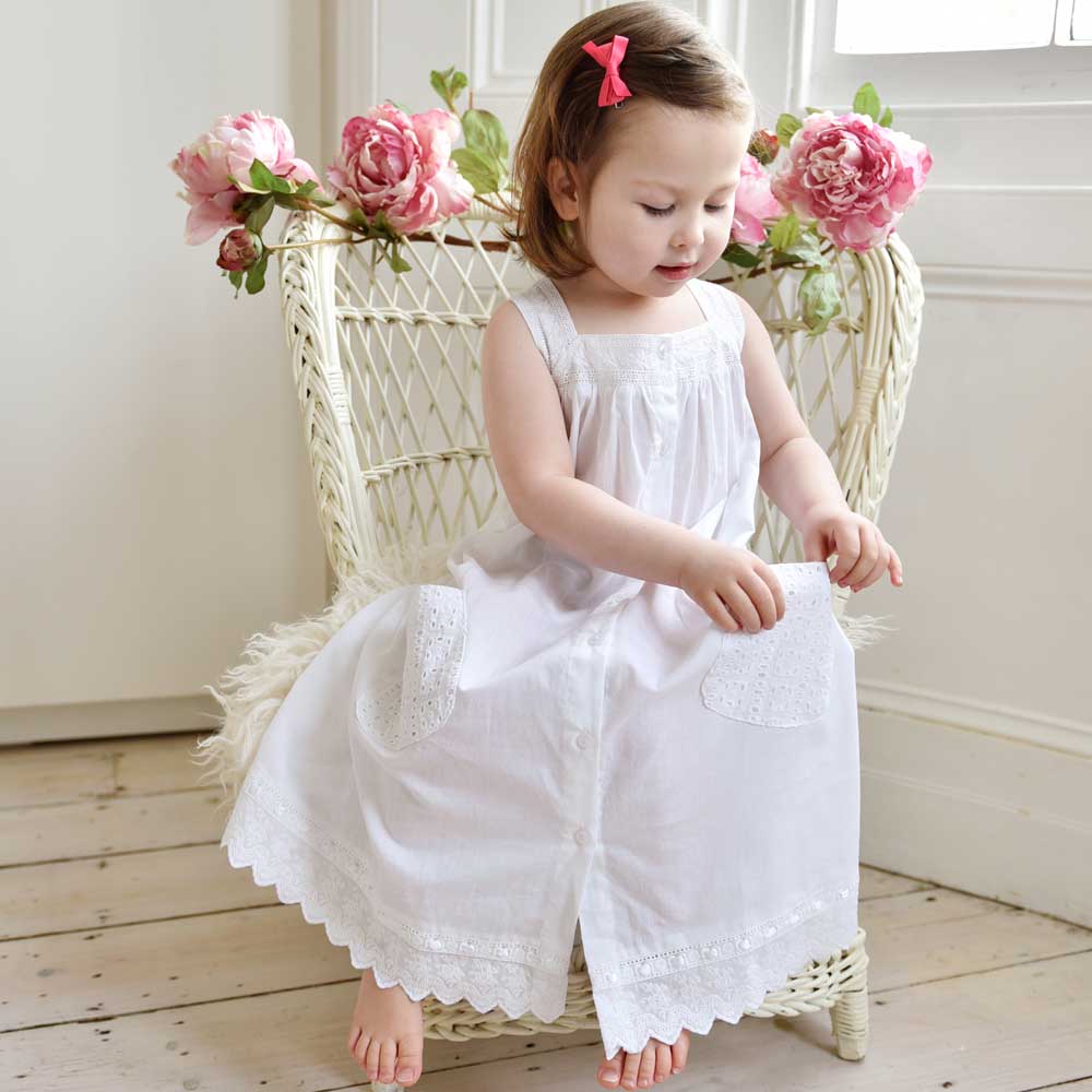 White Button Down Dress With Pockets