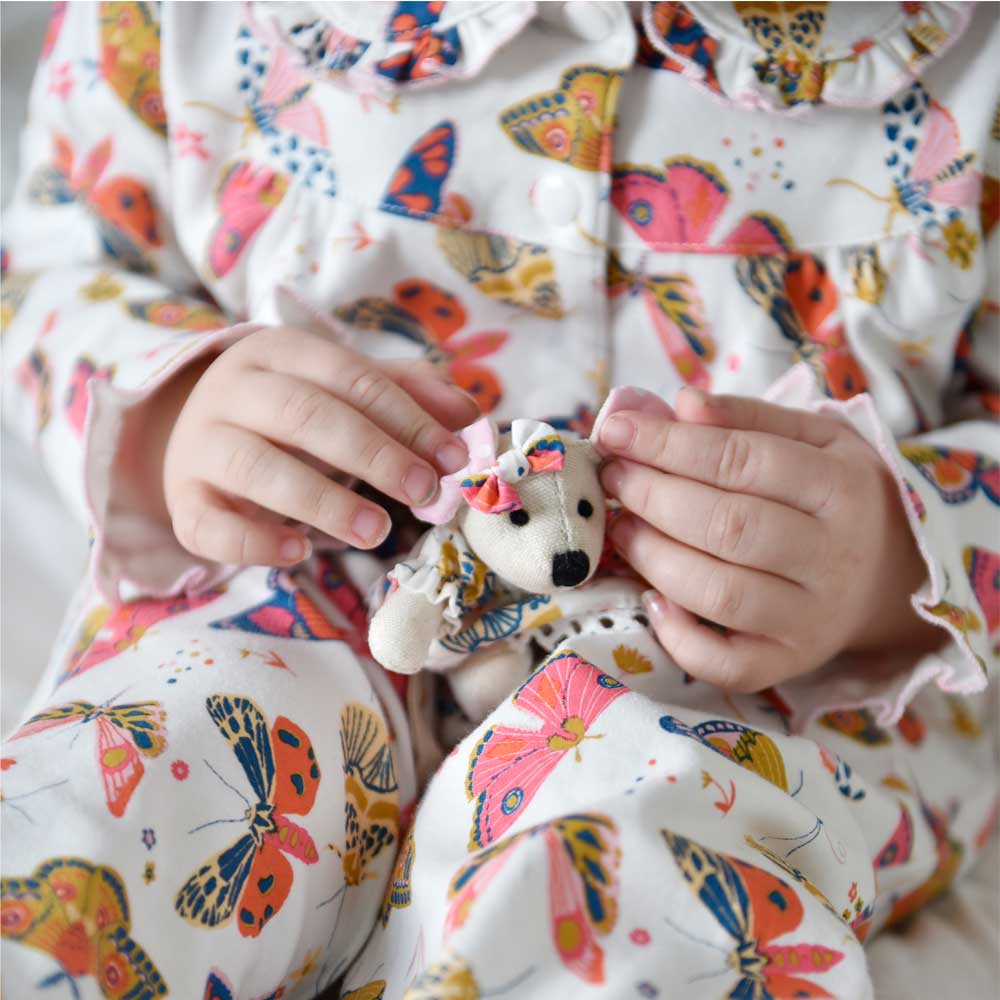 Mini Mouse With Mixed Butterfly Print Dress