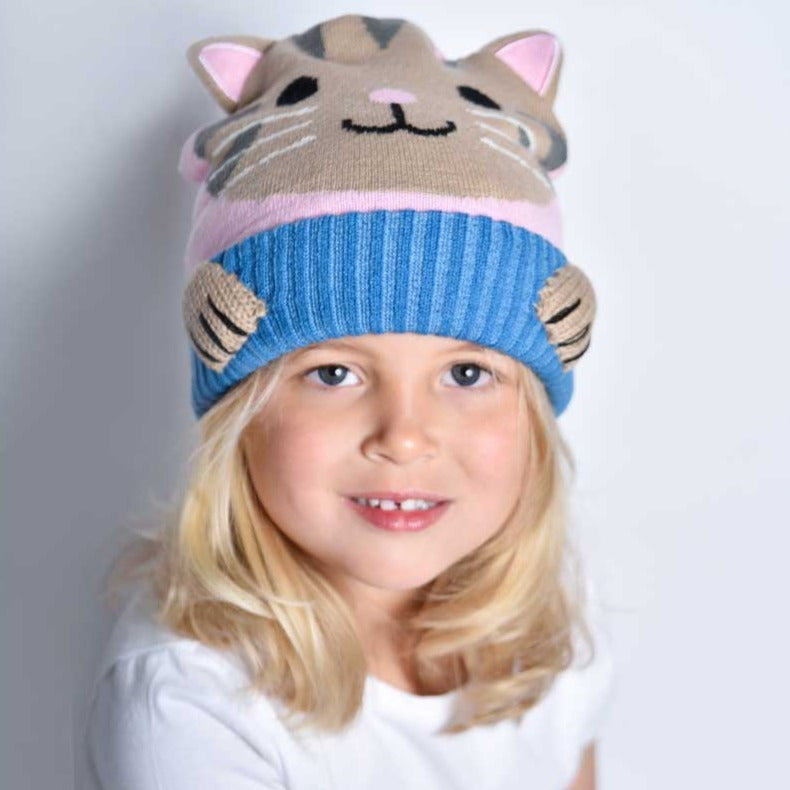 Sombrero de punto de gato