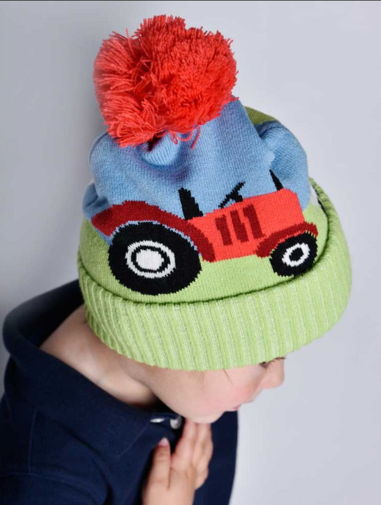 Gorro tejido con tractor