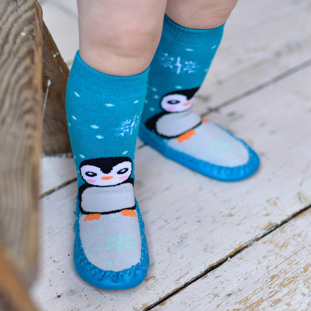 Penguin Moccasin Slippers