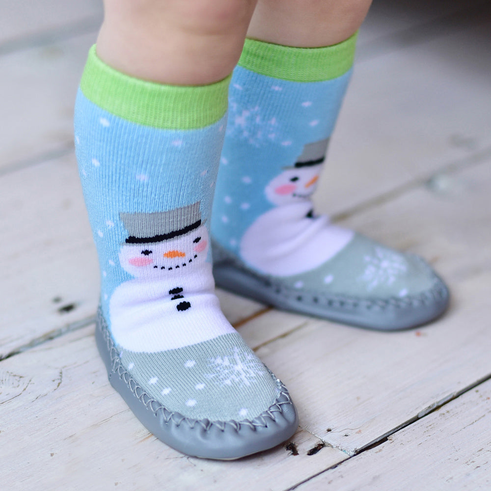 Snowman Moccasin Slippers