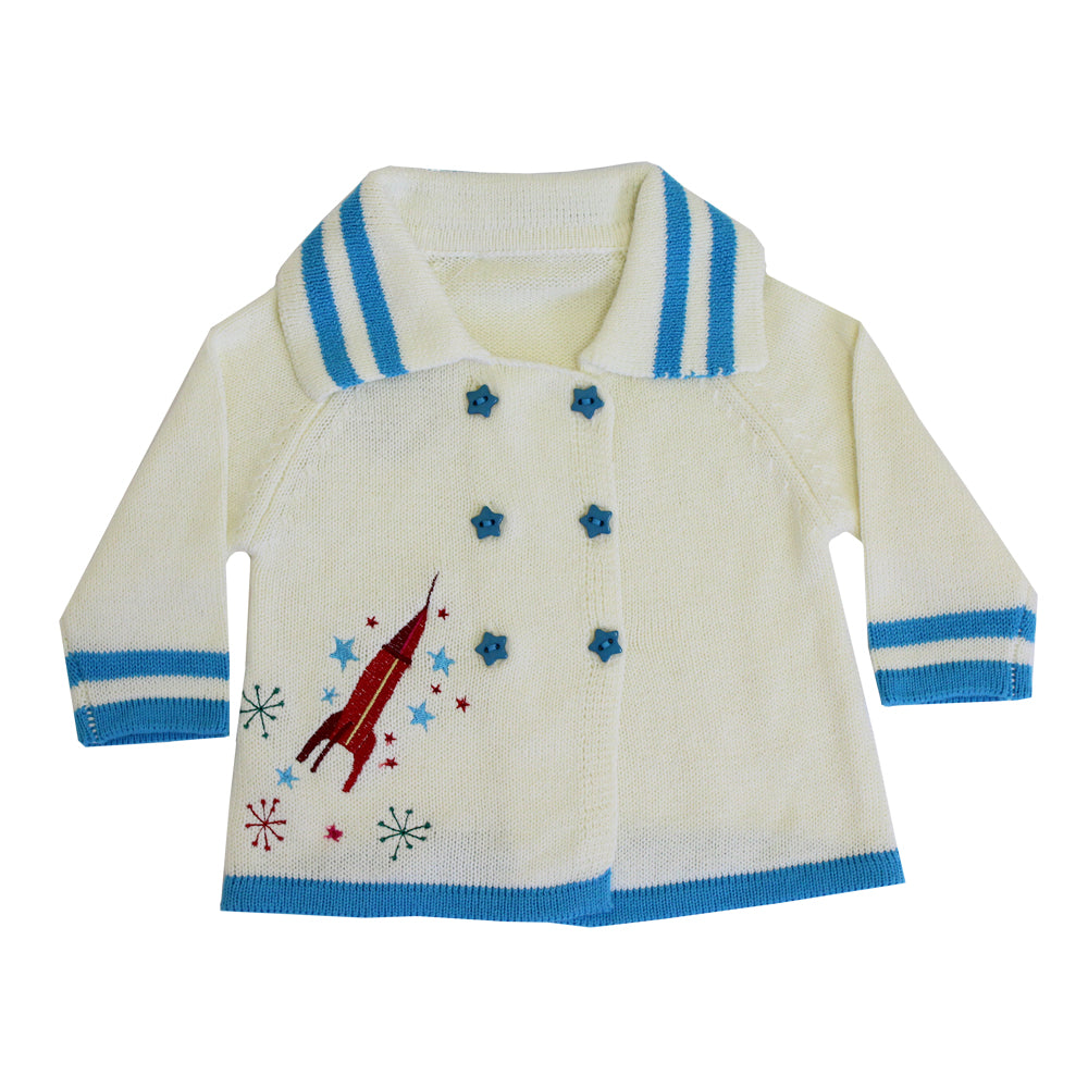 Rocket and Space Knitted Pram Coat