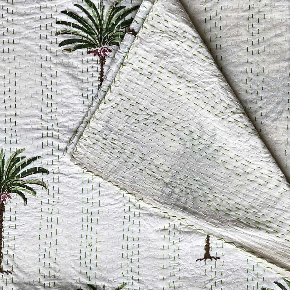 Palm Tree Kantha Throw