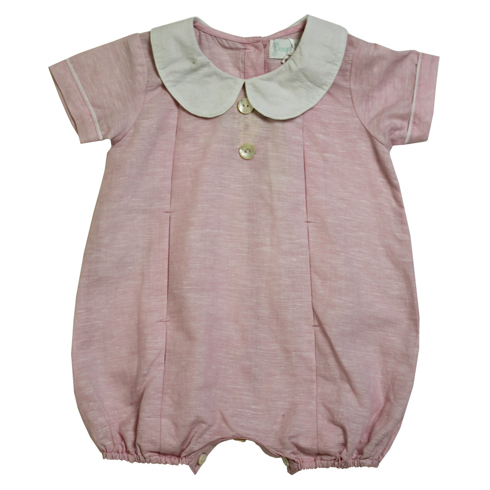 Powder Pink Linen Romper