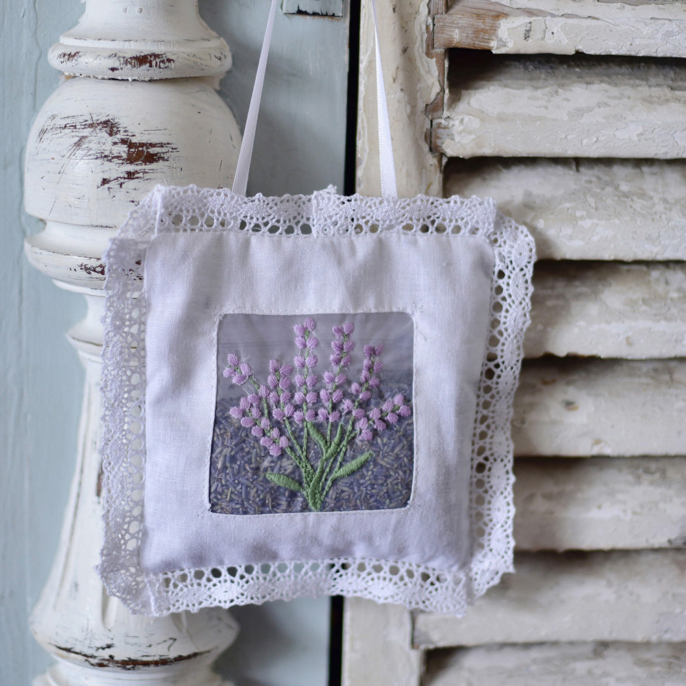 Square Lavender Sachet with Voile Centre