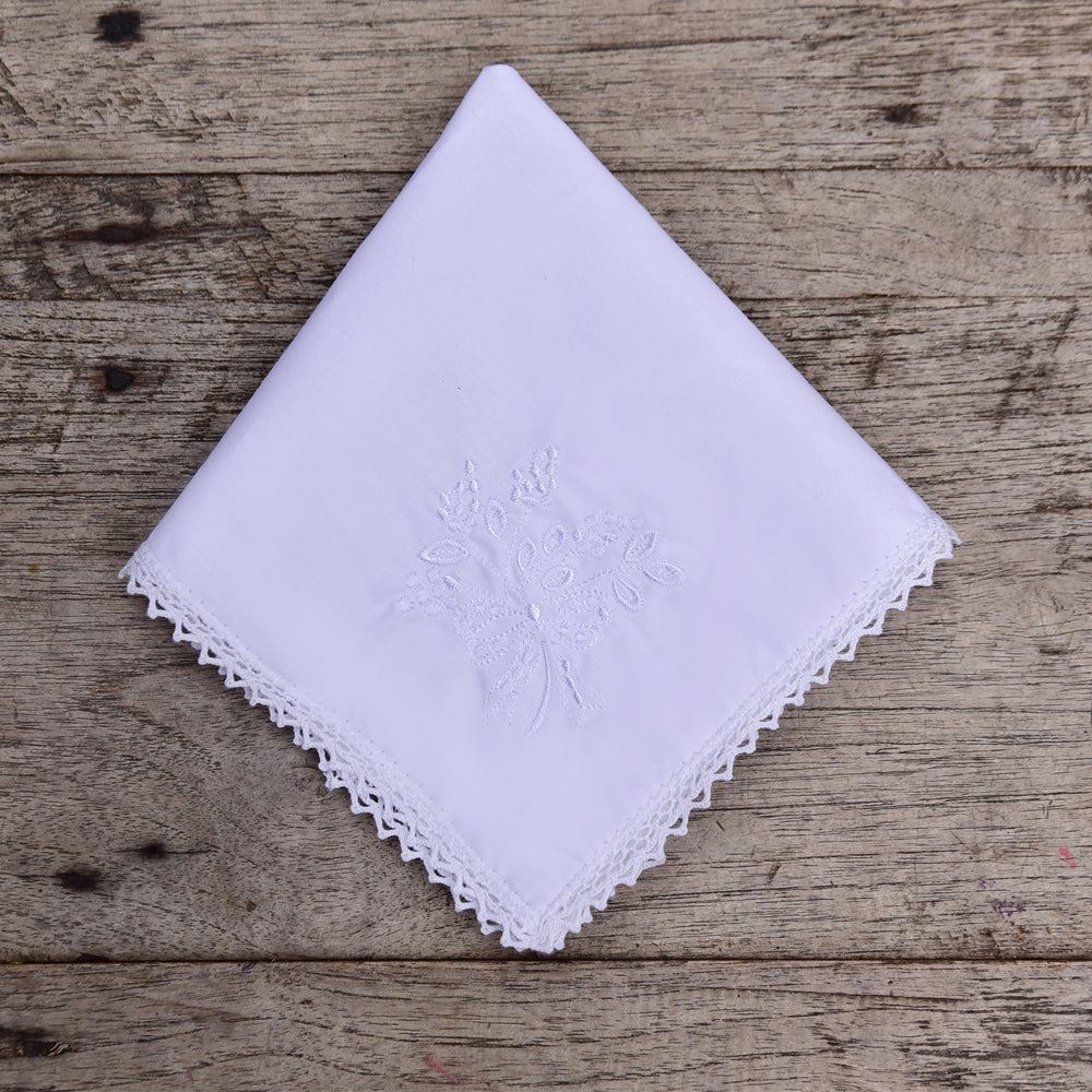 Pack of 3 Bouquet Embroidered Hankies