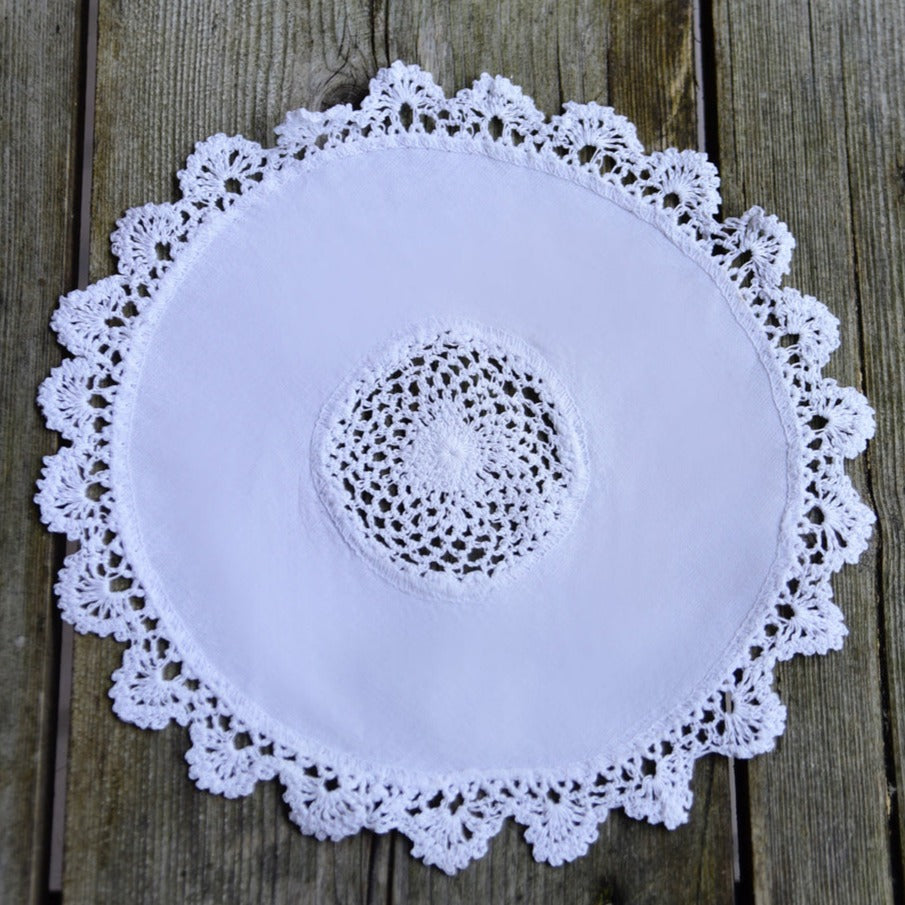 Pack of 2 20cm Crochet Doyley