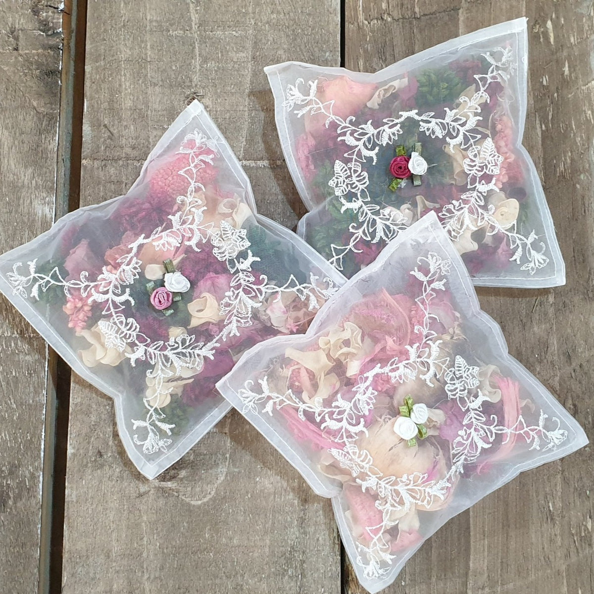 Trio of Voile Pot Pourri Sachets