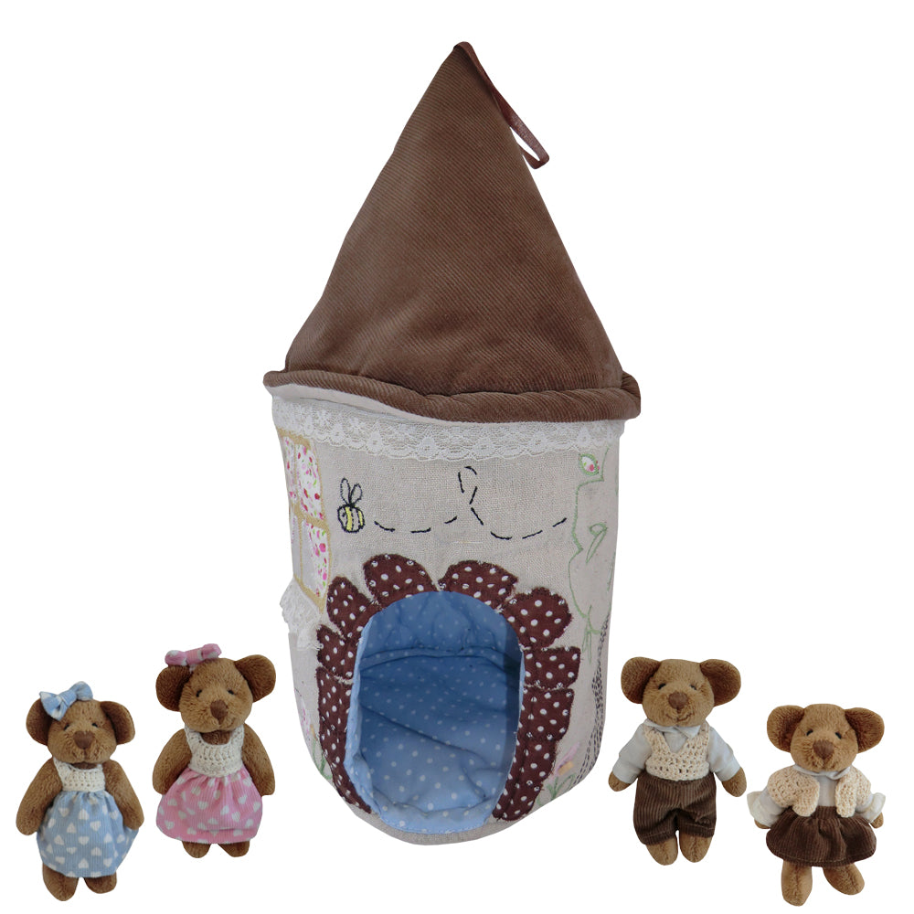 Appliqued Teddy Bear House