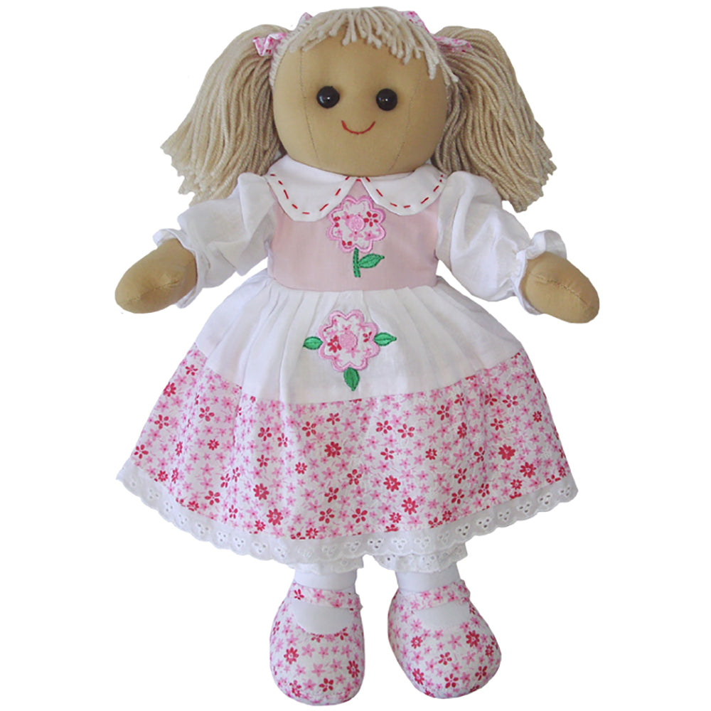 40cm Pink Floral Rag Doll