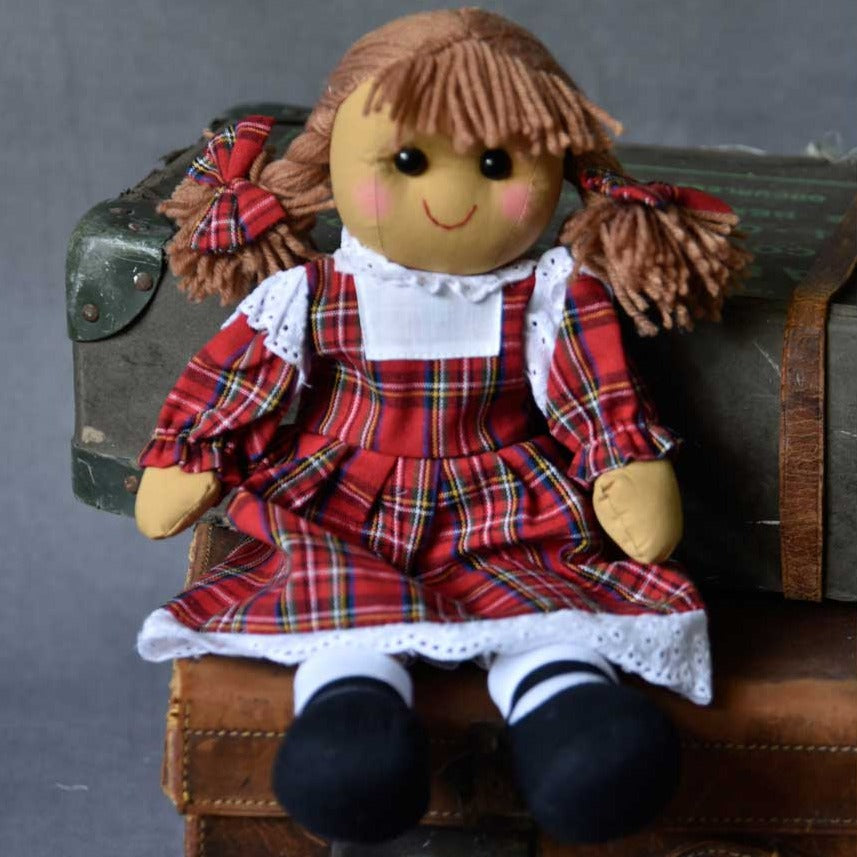 Red Tartan Dress Rag Doll