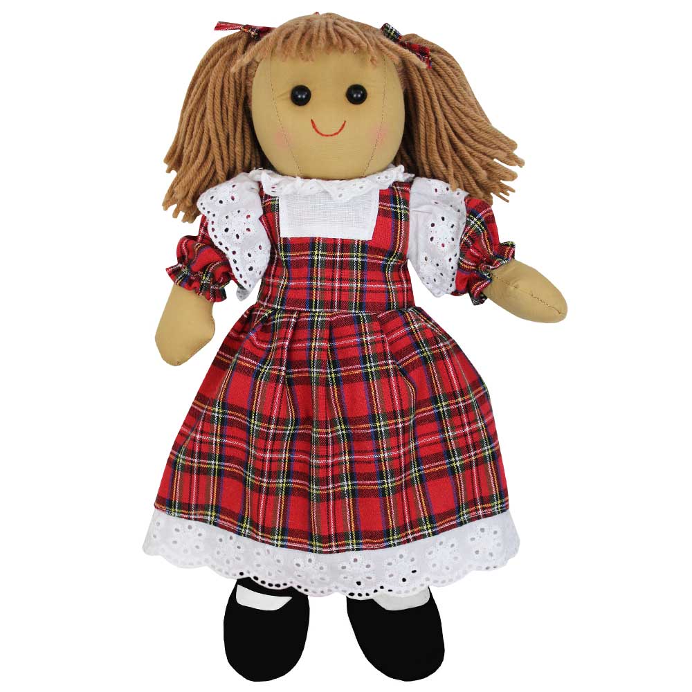 Red Tartan Dress Rag Doll