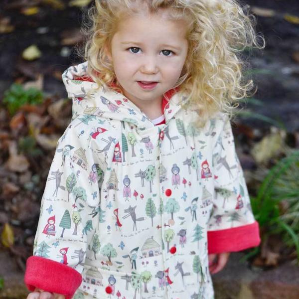 Red Riding Hood Print Raincoat