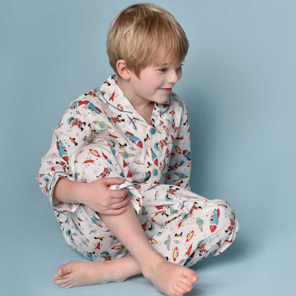 Louis Blue & White Striped Children's Pyjamas