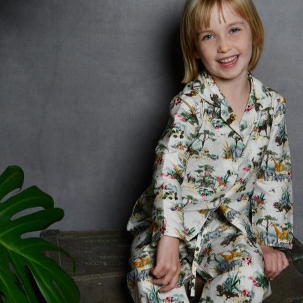 Vintage Safari Long Sleeved Pyjamas