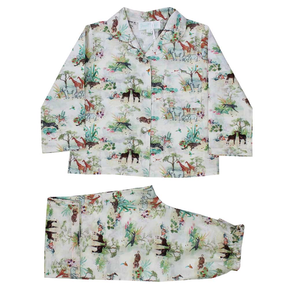 Vintage Safari Long Sleeved Pyjamas