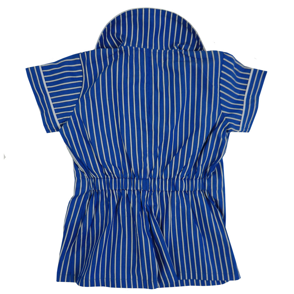 Navy Striped Romper