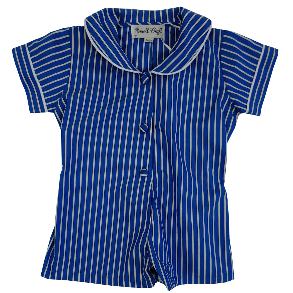 Navy Striped Romper
