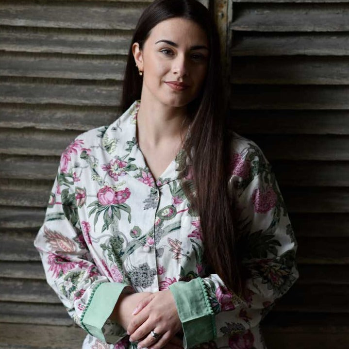 Pink Chintz Print Ladies Pyjamas