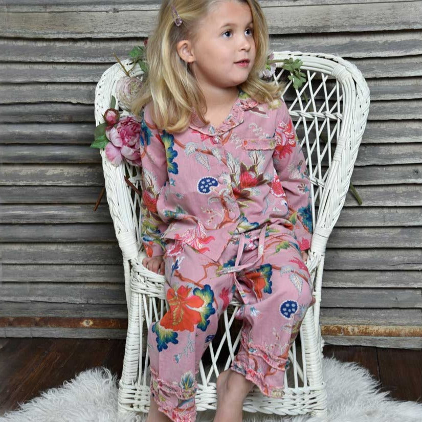Dusky Pink Flower Print Pyjamas