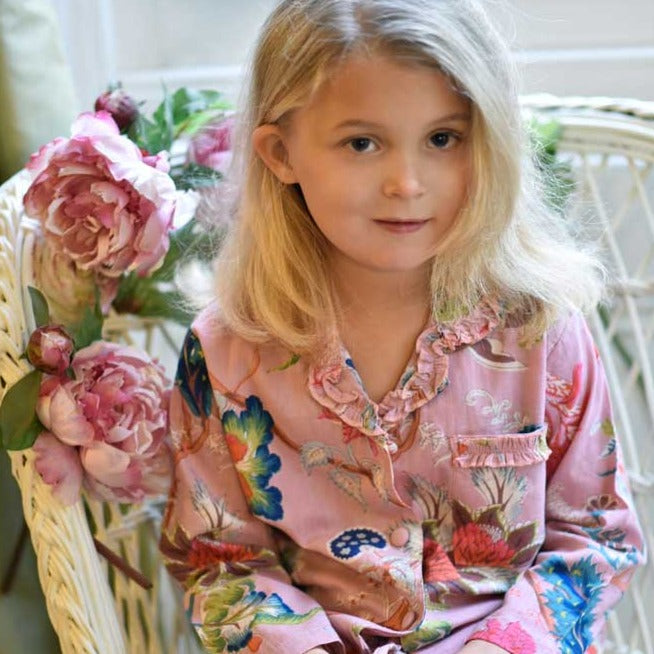 Dusky Pink Flower Print Pyjamas