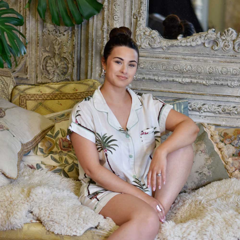 Palm Tree Print Short Pyjama Set - Main Image