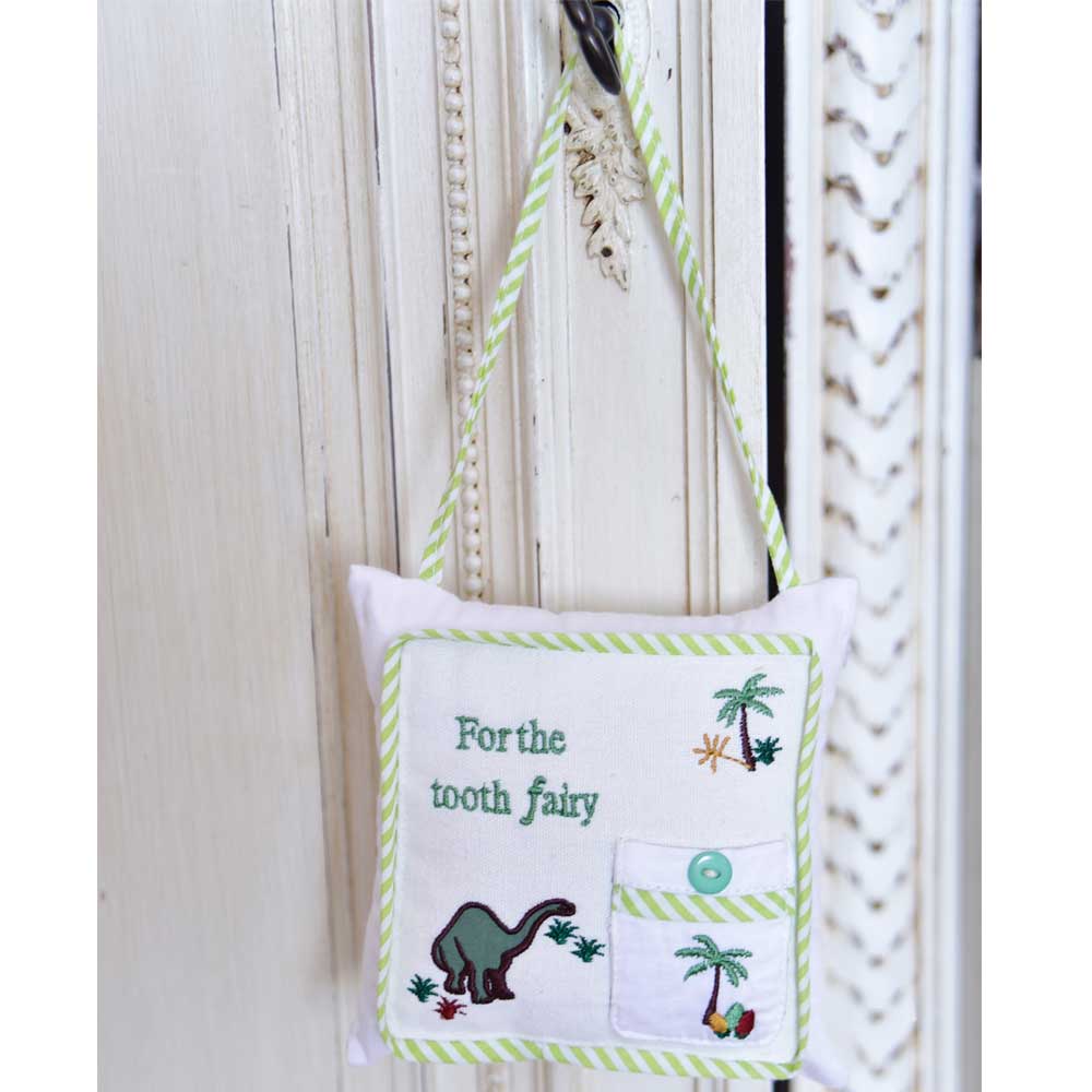 Dinosaur Tooth Fairy Cushion