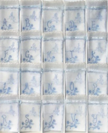 Hand Embroidered Monogrammed Hankies