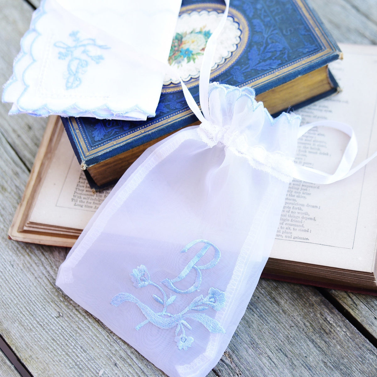 Hand Embroidered Monogrammed Hankies