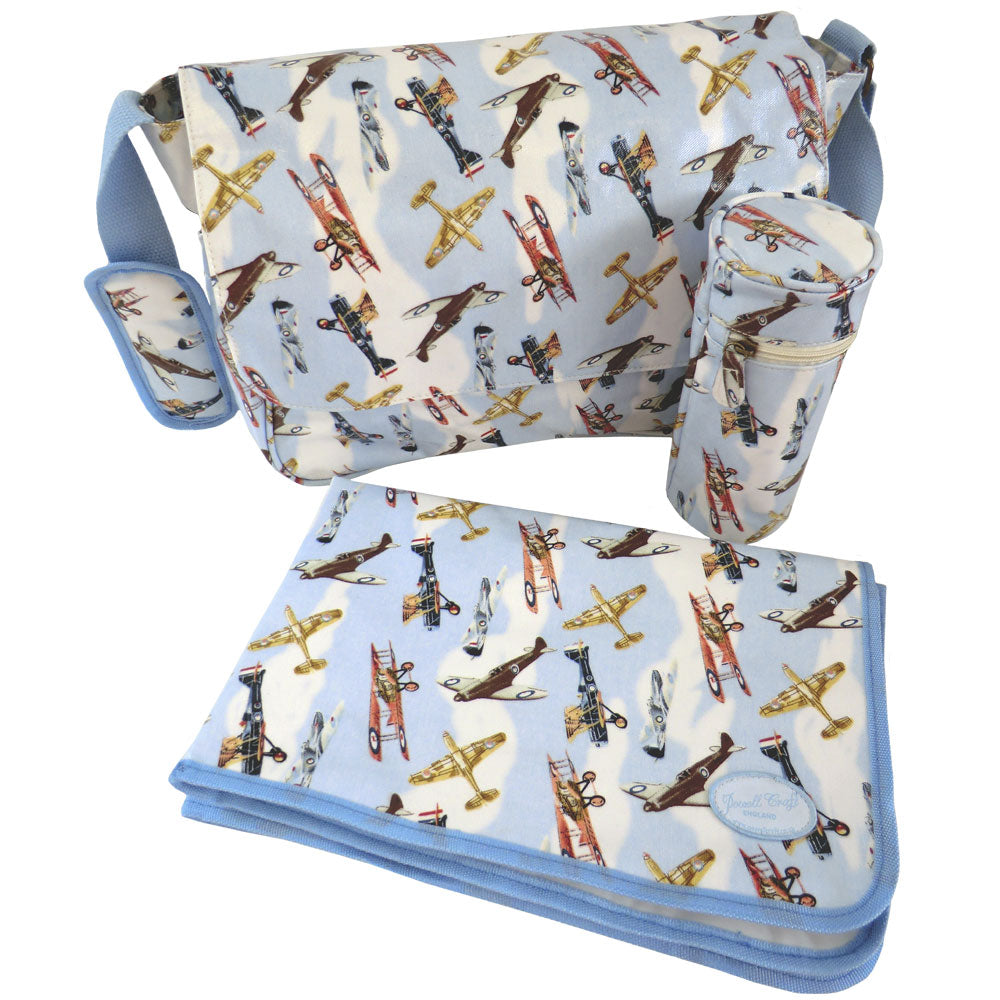 Vintage Plane Print Changing Bag