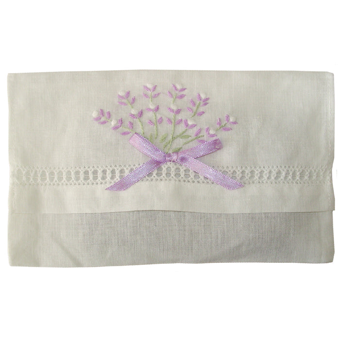 Embroidered Lavender Envelope