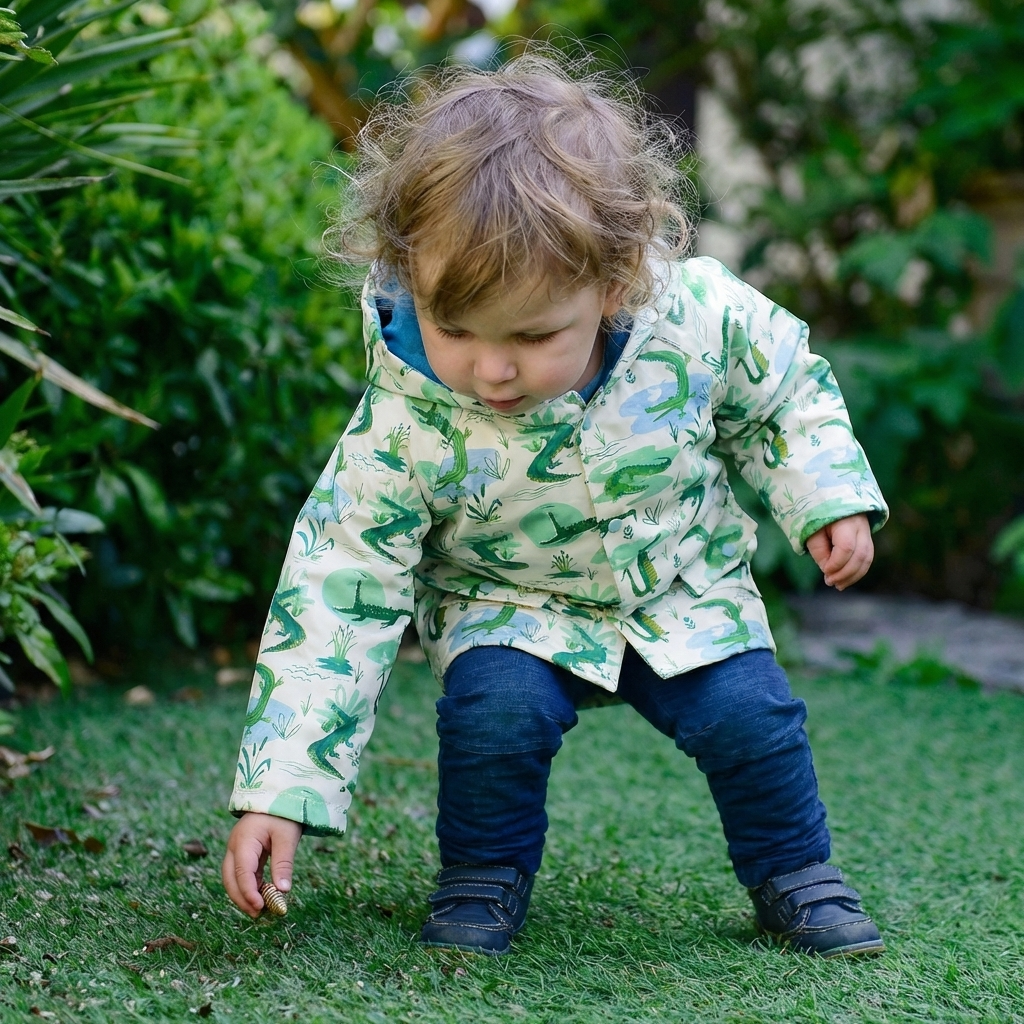 クロコダイルプリントレインコート