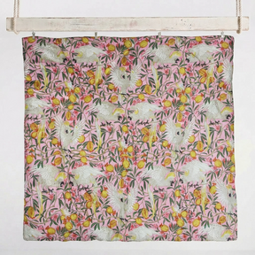 Pink Tropical Bird & Pomegranate Quilt