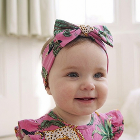 Pink Safari Baby Headband