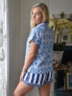 Stripe & Seashell Short Pyjama Set