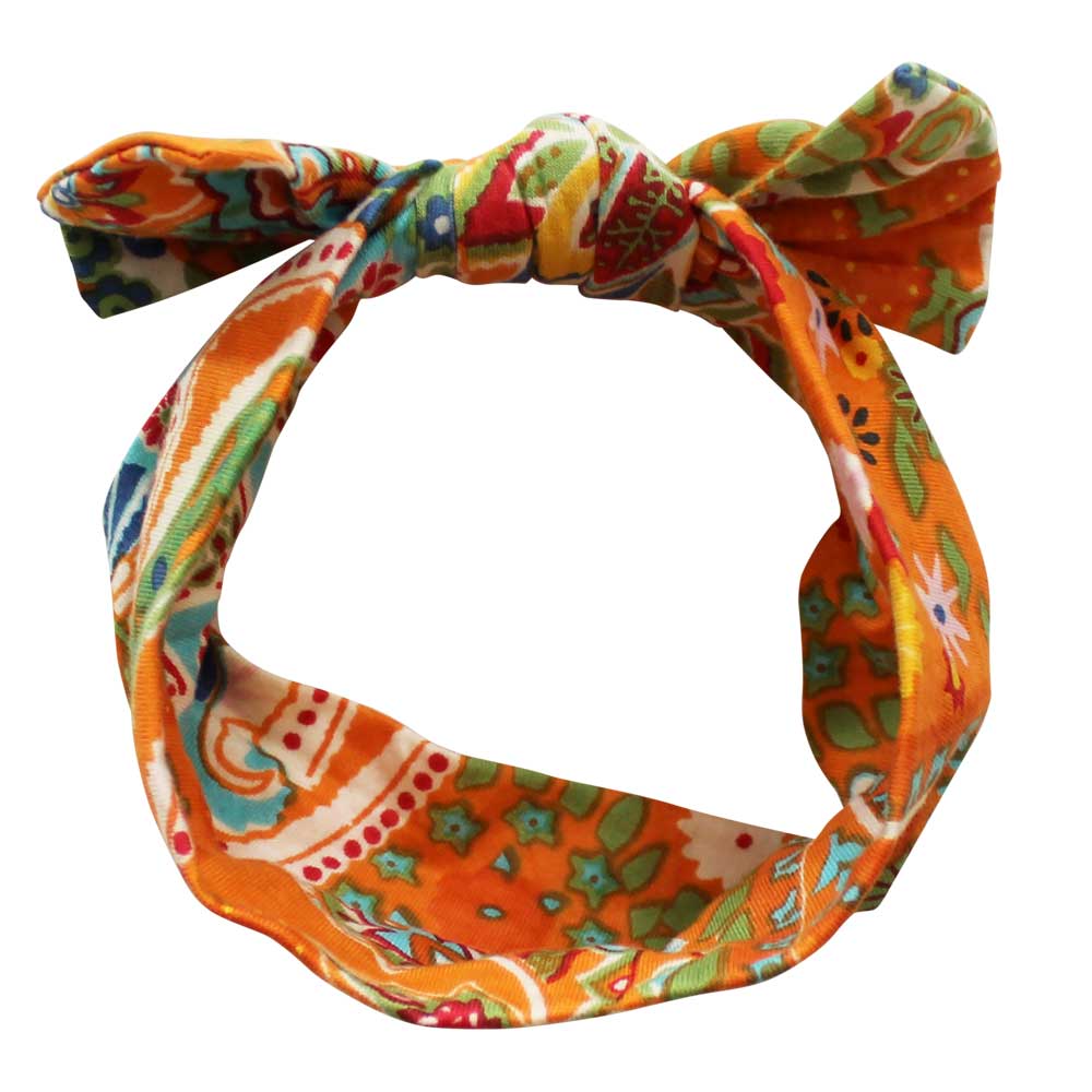 Orange Paisley Headband