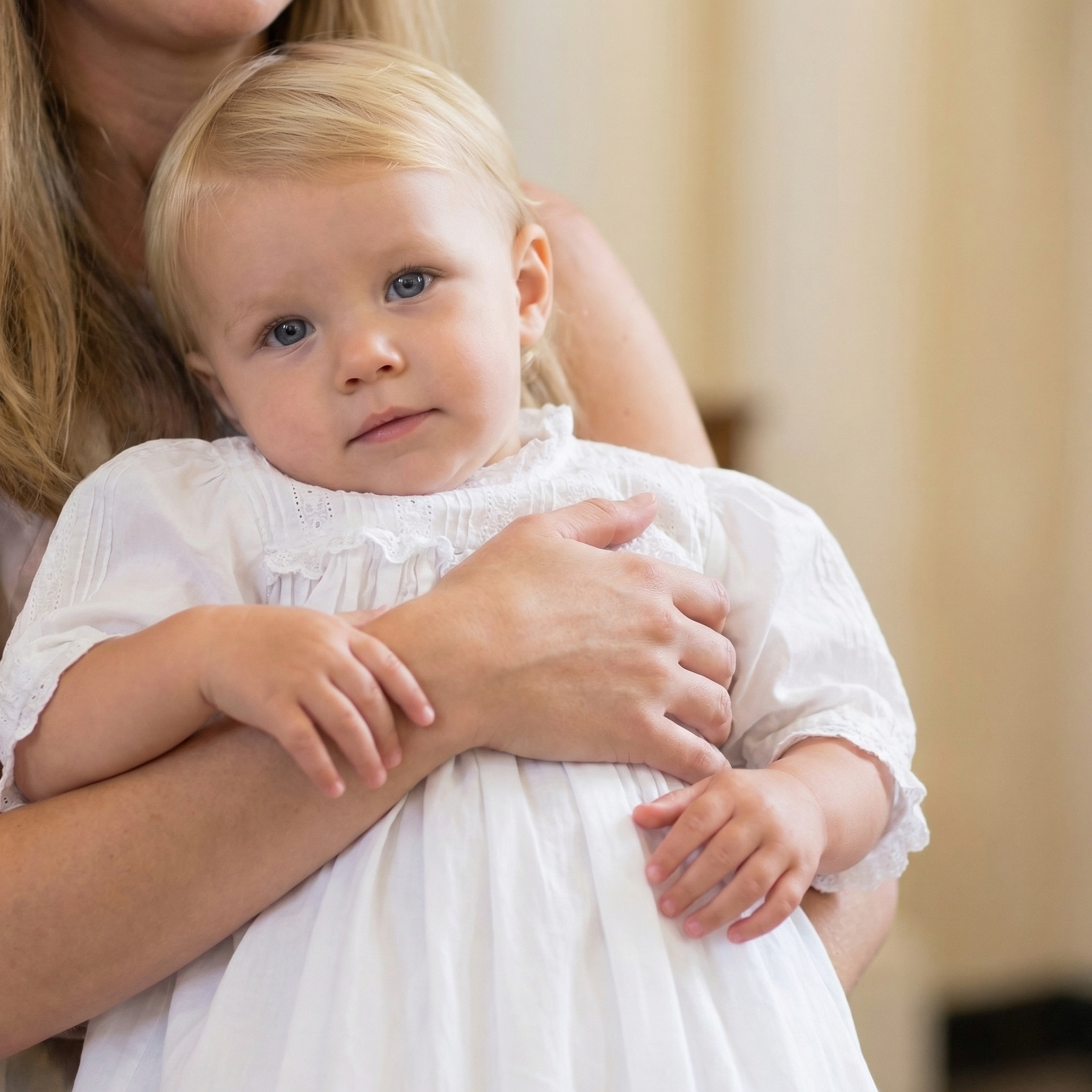 White Embroidered Christening Gown