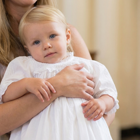 White Embroidered Christening Gown