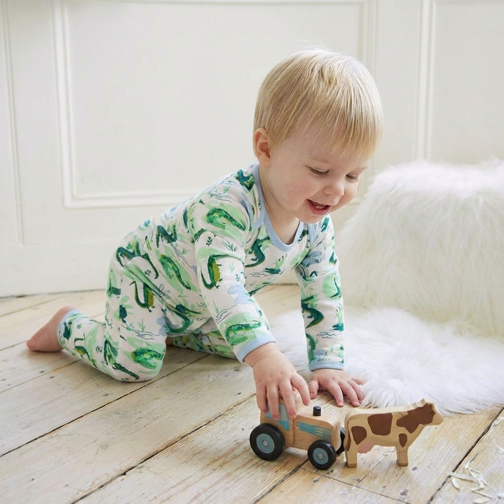 クロコダイルプリントジャンプスーツ