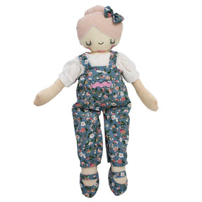 35cm Blonde Craft Doll Wearing Dungarees