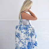 Toile De Jouy Cotton Canvas Tote Bag