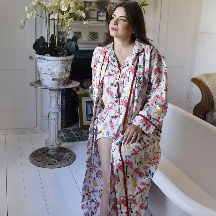 Sultan’s Garden Print Dressing Gown