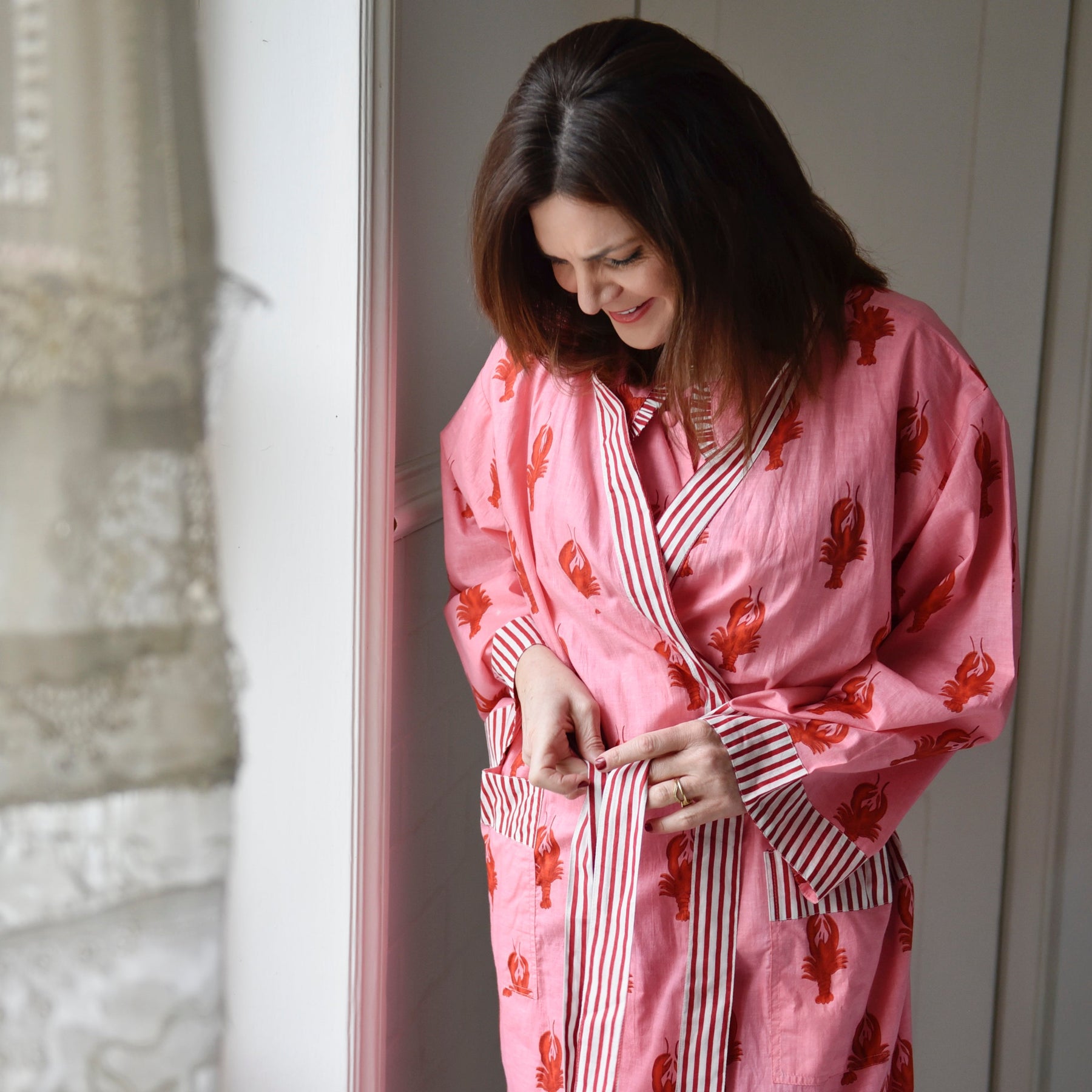 Lobster Print Dressing Gown