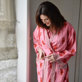 Lobster Print Dressing Gown