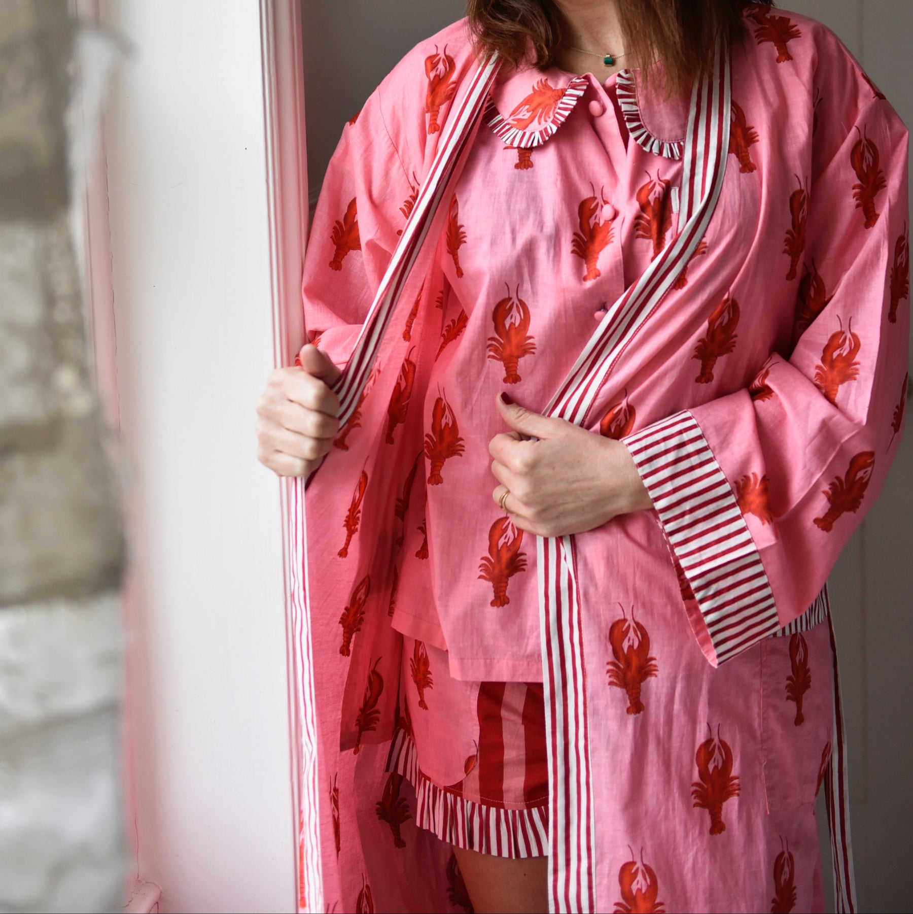 Lobster Print Dressing Gown