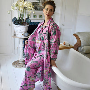 Pink Safari Print Dressing Gown