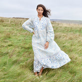 Emery Pale Blue Cornflower Cotton Dress