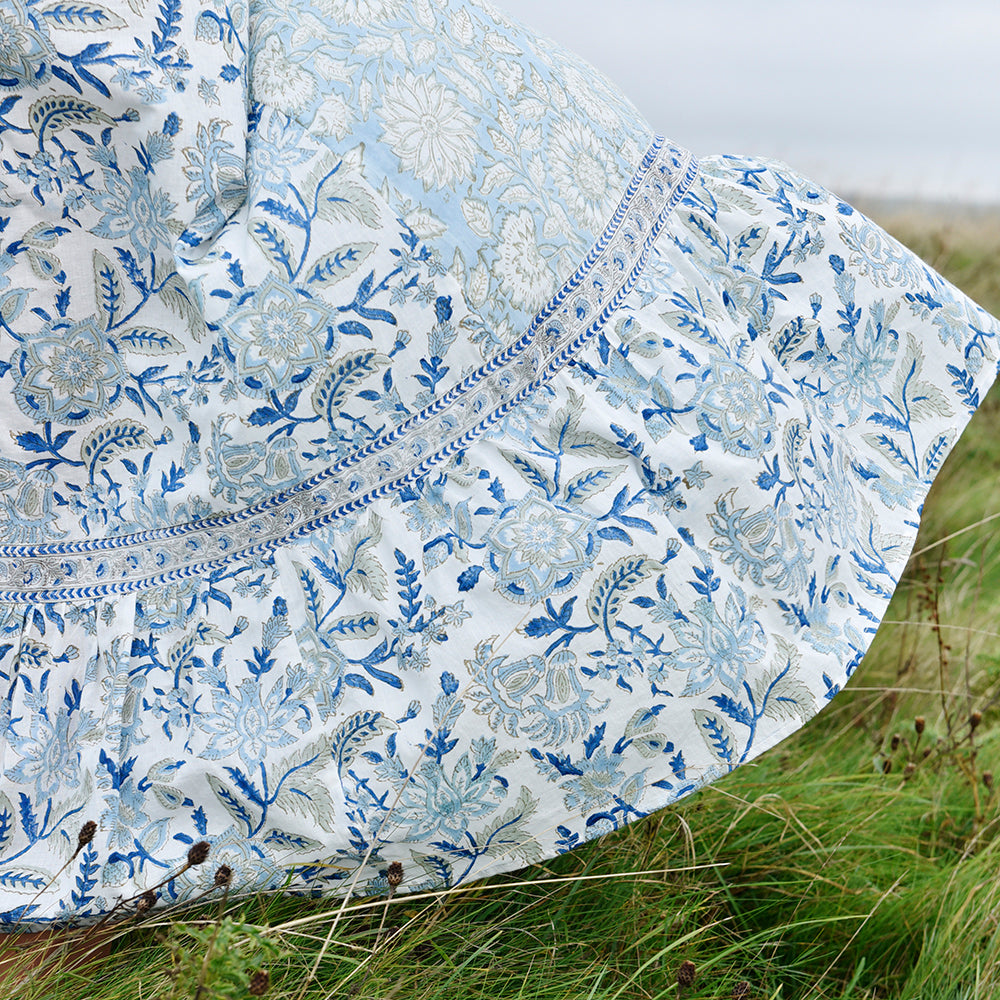 Emery - Pale Blue Cornflower Cotton Dress Emery - Pale Blue Cornflower Cotton Dress