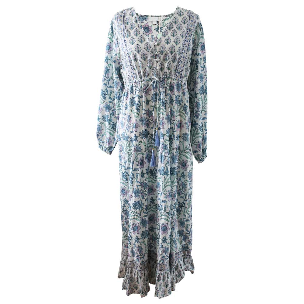 Cassidy - Lilac, Blue & Mint Floral Cotton Dress